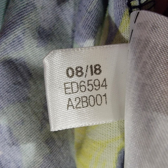Adidas Originals Floral Print Short Sleeve T-shirt Dress Womens Small - Picture 10 of 10